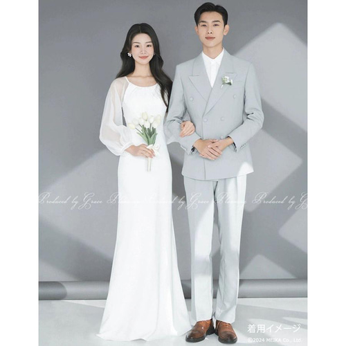 送料無料の商品 ウェディングドレス 袖付き 前撮り 結婚式 ウエディング スーツ・フォーマル・ドレス