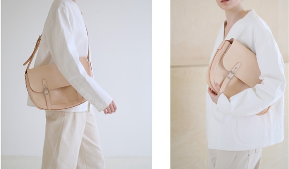 本革手作りのクラシックメッセンジャーバッグショルダーバッグフィッシングバッグ男/女用 ヌメ革 切線派 ▲▲ プレゼントに最適 彼女のプレゼント