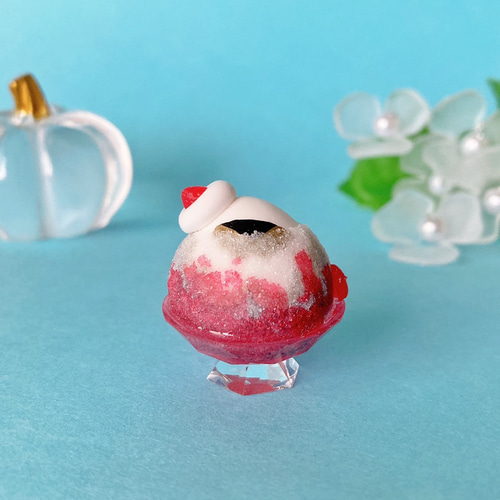 ワケあり】かき氷シマエナガ スペシャル(いちご味) その他置物 つぶ屋 