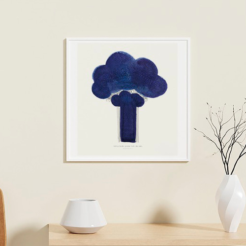 北欧テキスタイル《Tree》インテリアポスター A4 (272×242mm ※色紙