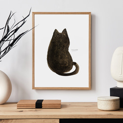 北欧テキスタイル《Cat》インテリアポスター A4 (色紙サイズ・A3に変更