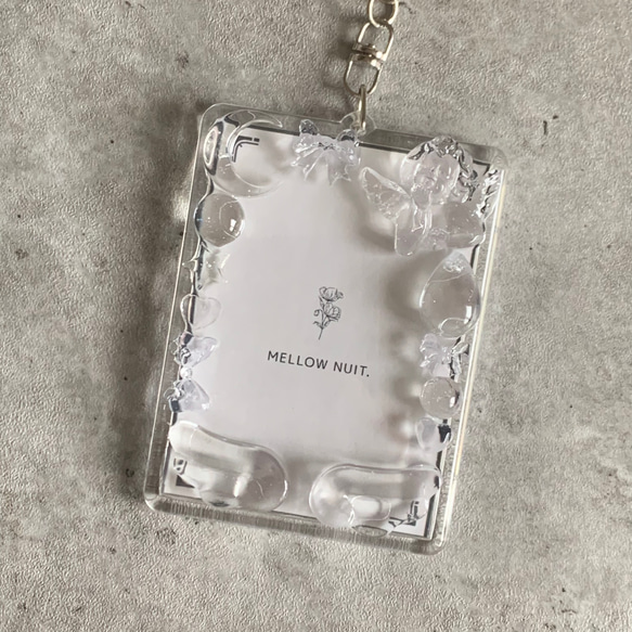 B8トレカキーホルダー】硬質ケース 『 pluma 』 no.8 透明/クリア/天使