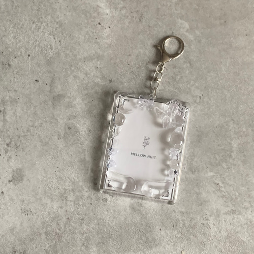 B8トレカキーホルダー】硬質ケース 『 pluma 』 no.8 透明/クリア/天使