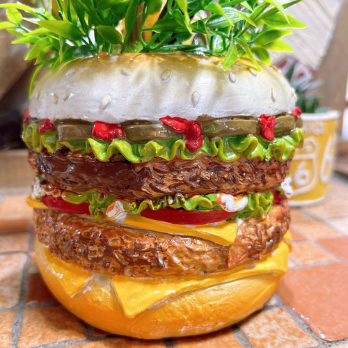 アメリカン ダイナー HAMBURGERS ディスプレイプランター
