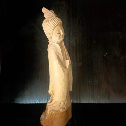 木彫像 草野房馬助 第270作 木彫り 一刀彫り 仏像 彫刻 彫刻 草野房馬