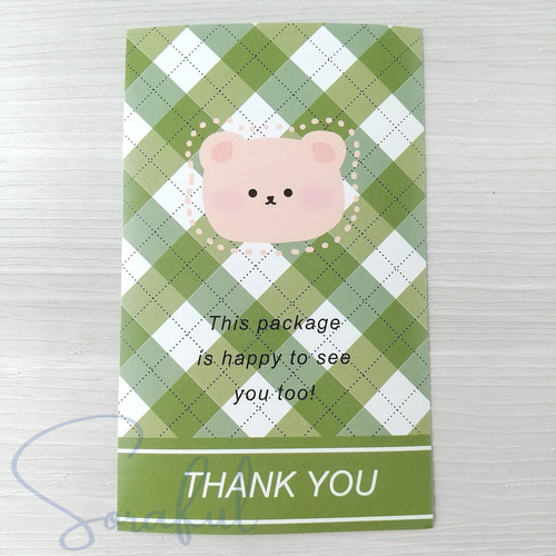 30枚】パッケージステッカー 梱包 シール チェック 動物 30枚（10枚x3