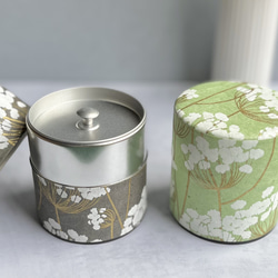 【100g】野の花柄 miniキャニスター缶2缶セット 2枚目の画像
