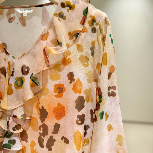 美品 ULLA JOHNSON シルク100% 花柄 ジョーゼットブラウス 4 美品 ULLA JOHNSON シルク100% 花柄 ジョーゼットブラウス 4