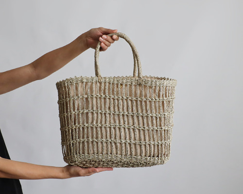 ラスト1 秋支度SALE Mサイズ 軽量 天然素材メンドン 透かし