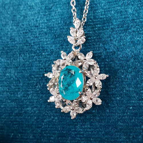 ブラジルブルー ダブレット パライバトルマリン 人工宝石 7x9mm