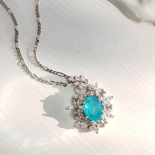 ブラジルブルー ダブレット パライバトルマリン 人工宝石 7x9mm