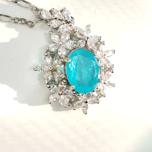 ブラジルブルー ダブレット パライバトルマリン 人工宝石 7x9mm