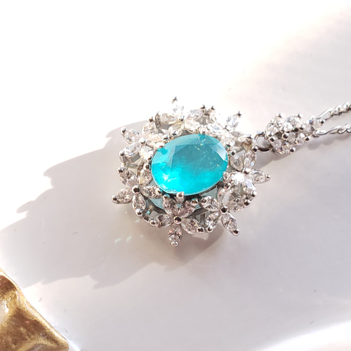 ブラジルブルー ダブレット パライバトルマリン 人工宝石 7x9mm