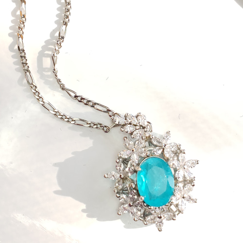 ブラジルブルー ダブレット パライバトルマリン 人工宝石 7x9mm