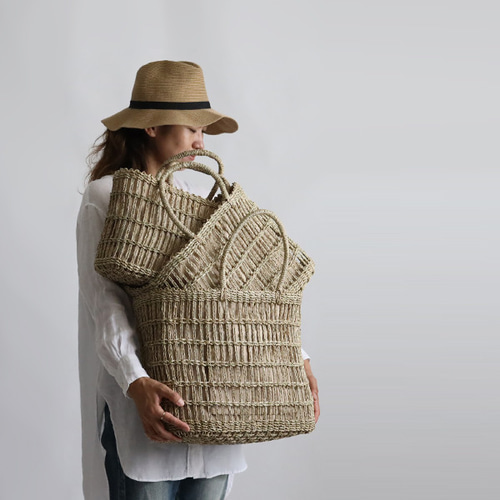 ラスト1 最終SALE Sサイズ 軽量 天然素材メンドン 透かし編み