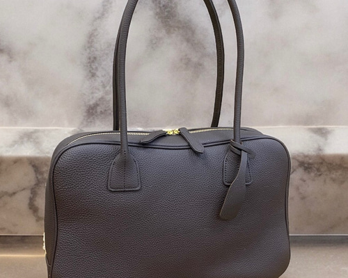 メゾンタクヤ シュランケンカーフ トートバッグ ドイツホック 大容量 グレージュ Business Universal/TNXGerman Shrunken Calf×LambTitanium×Orange