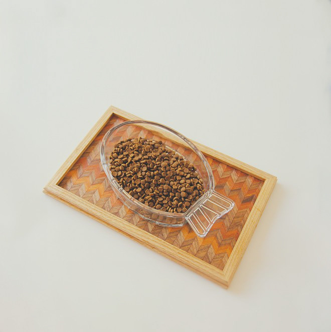 フードボウル、ネコ用餌皿、ガラスフードボウル