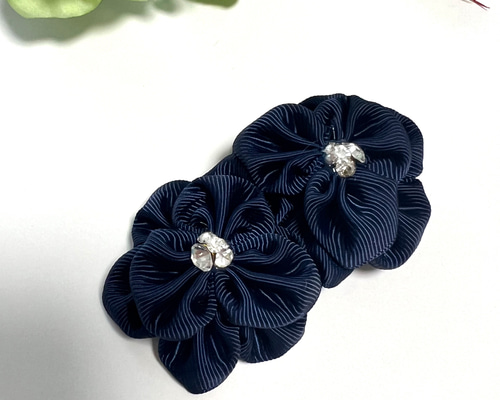 リボン&フラワー♡ヘアピン♡髪飾り♡ 再販売×1】ボニーフラワー リボンヘアピン ヘアピン Naoribbon