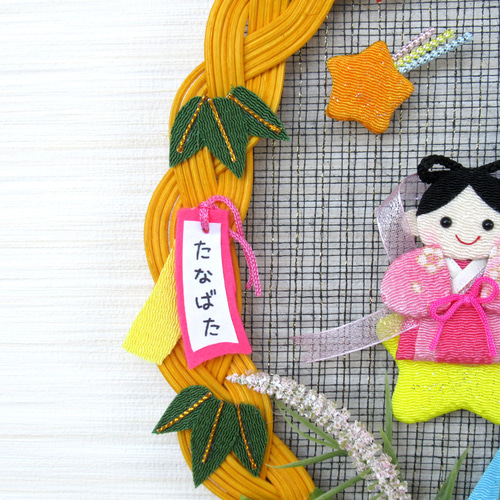 七夕 折り紙ハンドメイド 折り紙リース 幼稚園 保育園 介護施設