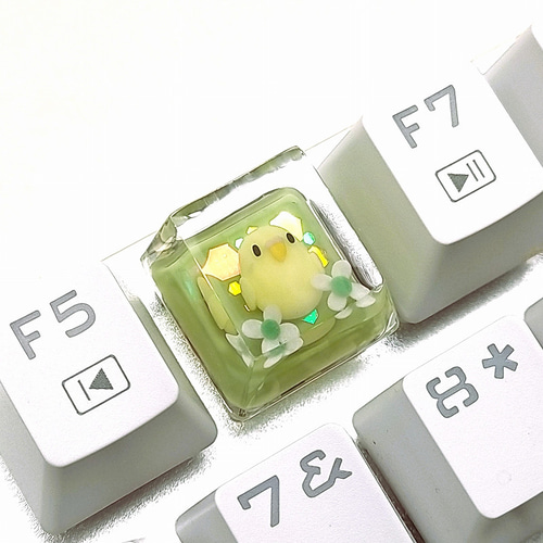 黄色い セキセイインコさん キーキャップ メカニカルキーボード