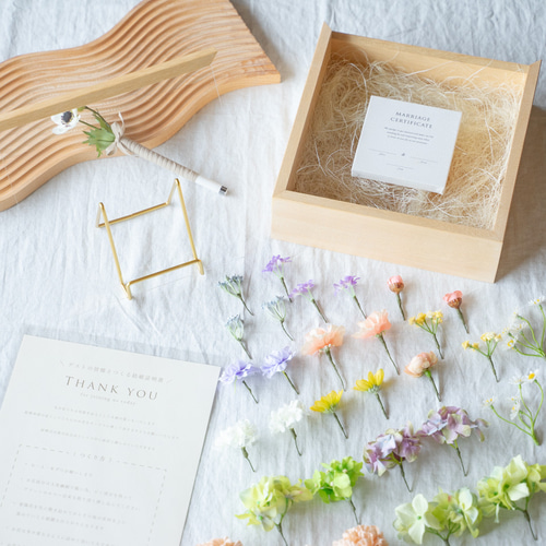 ✨新作✨ ゲスト参加型結婚証明書♡ ウェディング フラワー ハンドメイド 造花 ゲスト参加型結婚証明書｜キャンバスタイプ（キャンディカラー