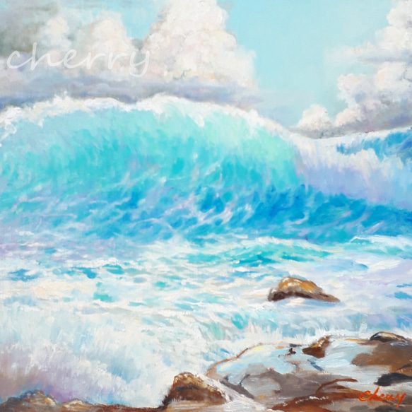 絵画 油絵 原画 風景 メルヘン ブルー アート インテリア F4 絵画 油絵 原画 風景 メルヘン ブルー アート インテリア F4