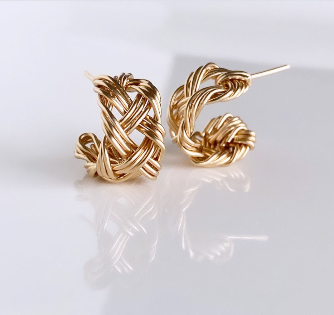 Braid フープピアス　14kgf