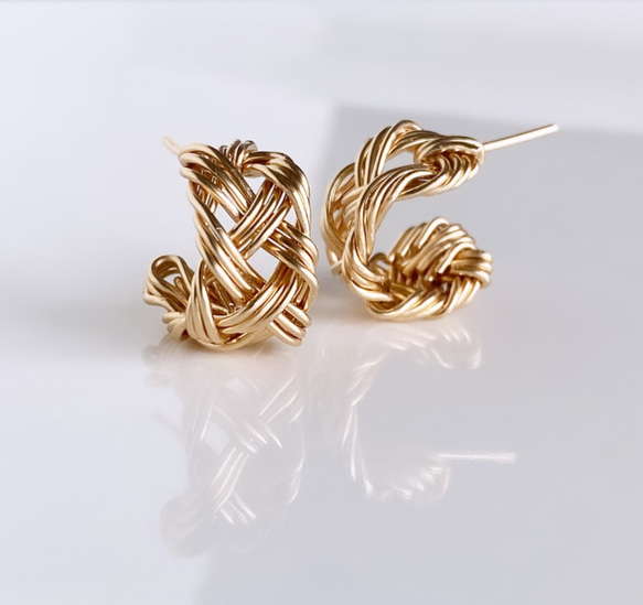 Braid フープピアス 14kgf ピアス（フープ） f accessory 通販