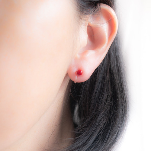 珊瑚　イヤリング　新品！ yo-se-0127_1.jpg