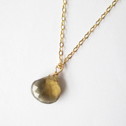 14KGF オリーブクォーツのチャーム 14KGF オリーブクォーツのチャーム