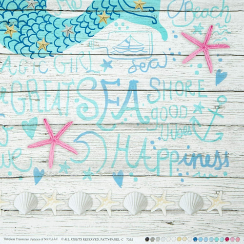 USA製 Timeless Treasures 人魚姫 生地 コットン100％ パネル