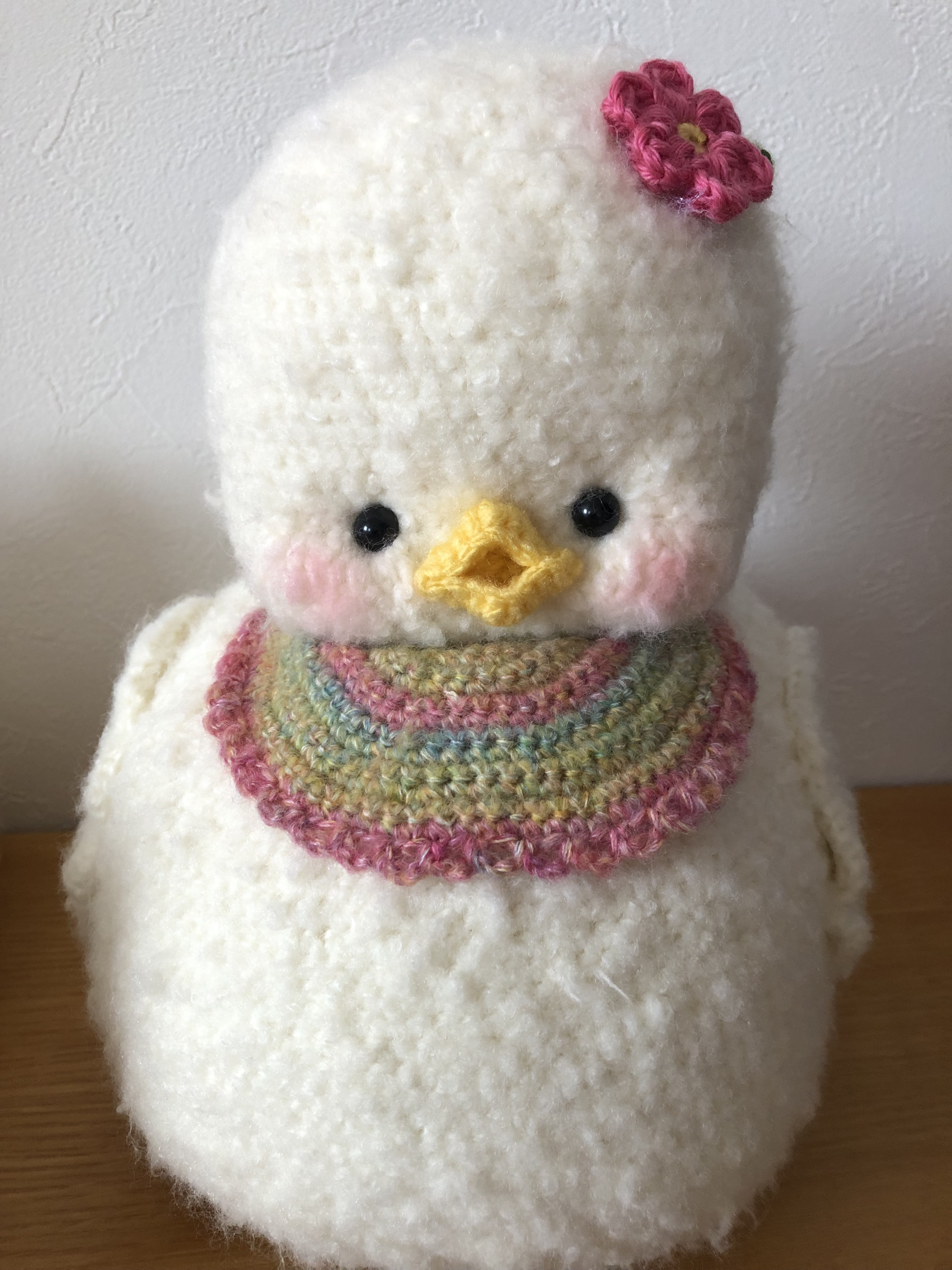 編みぐるみ　　3Lサイズのあひるちゃんドアストッパー！！