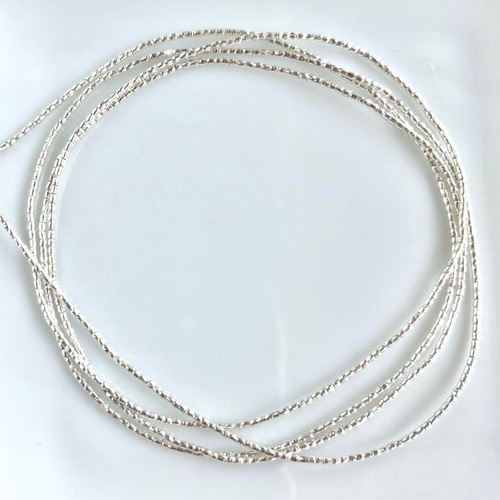 1点限り】カレンシルバーのスクエアトップ付きネックレス 長さは