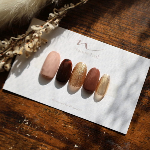 no.009 #ワンカラーネイル #ワンカラーネイルデザイン #ブラウン