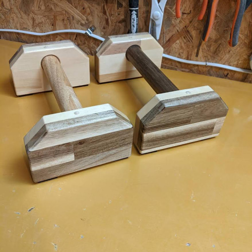 体操用倒立バー 体操用具】寄木の倒立バー≪2本セット≫ その他雑貨 木工房 千大二九