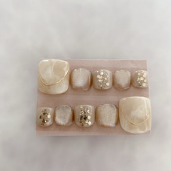 現品限り フットネイル ネイルチップ ペディ ニュアンスネイル サイズ