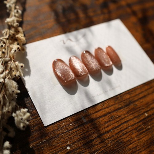 ブラウンマグネット×ラメ ワンカラーネイルチップ 2061552795.jpg?1699538054