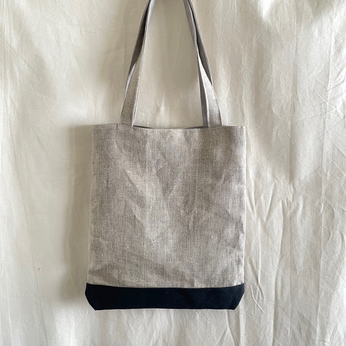 受注品✴︎ショルダートートバッグ✴︎リネン ✴︎A4収納✴︎マチなし
