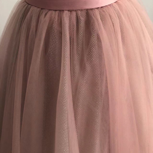 カラードレス ピンク ベアトップ 2次会/合コン キラキラチュール  