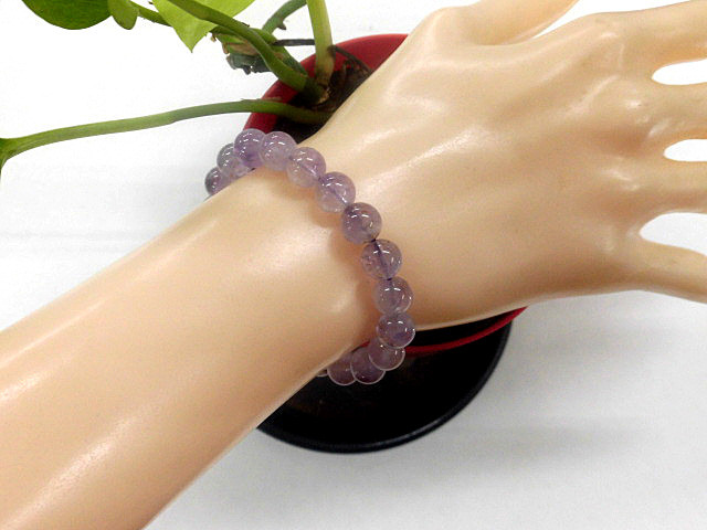 天然石 スーパーセブン8.4～8.7mm玉ブレスレット 内周：約16.0cm    240101568