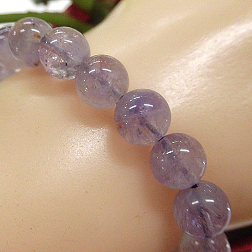 スーパーセブン8ミリ内周16cm 新品未使用品です！ 天然石 スーパーセブン8.4～8.7mm玉ブレスレット 内周：約16.0cm