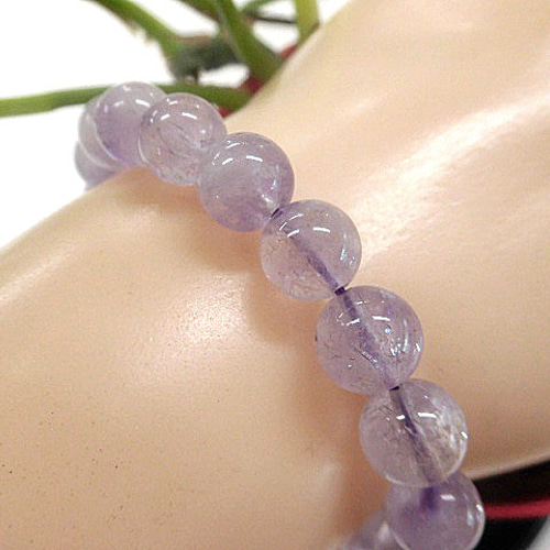 天然石 スーパーセブン8.4～8.9mm玉ブレスレット 内周：約16.0cm  