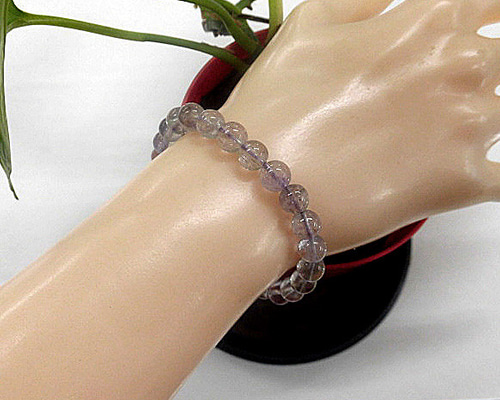 【名称】彩玉ブレスレット 1つ 天然石 スーパーセブン7.4～7.8mm玉ブレスレット 内周：約17.0cm