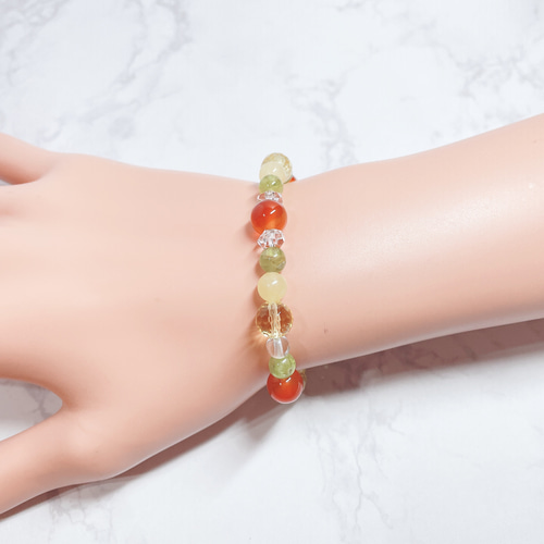 明るいカラー！良好な対人関係を築く カーネリアン・ペリドット