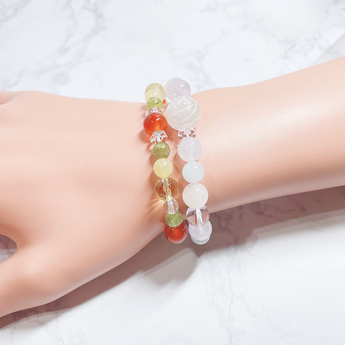 明るいカラー！良好な対人関係を築く カーネリアン・ペリドット