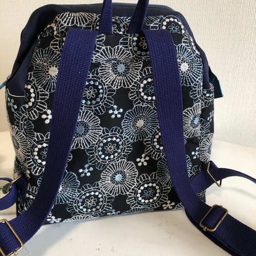 大人のリュック 紺系刺繍 リュック・バックパック tumugi 通販｜Creema 