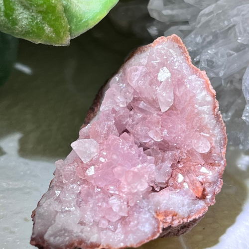 ピンクアメジスト✨ジオードラフストーン原石クラスター