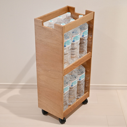 ペットボトルラック すっきり家具調 2段 2リットルペットボトル12本