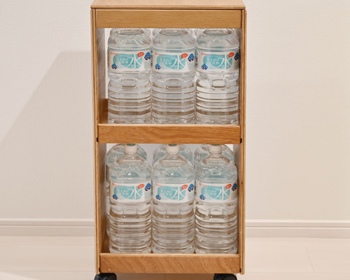 93701☆民芸家具 ボトル ラック サイドテーブル 収納棚 12本