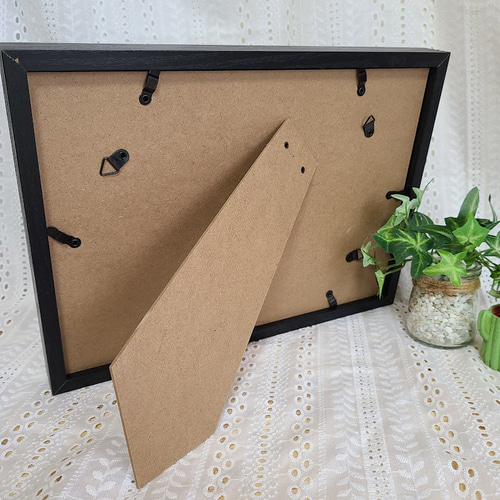 シーグラスアート 大きなリボンといちごのお月様